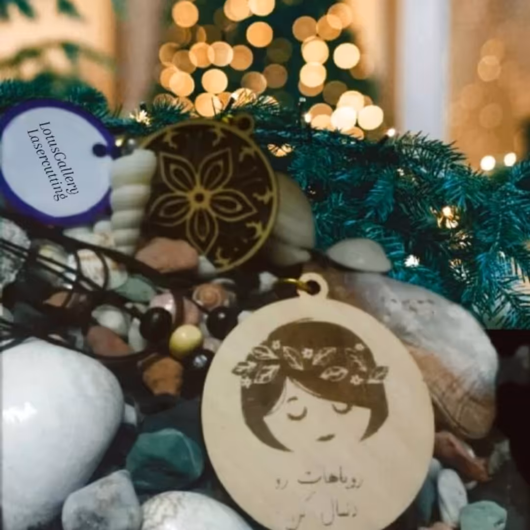 ست گردنبند ودسته کلیدی چوبی