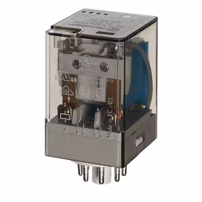 رله شیشه ای 110VDC فیندر دو کنتاکت 10 آمپر 60.12.9.110