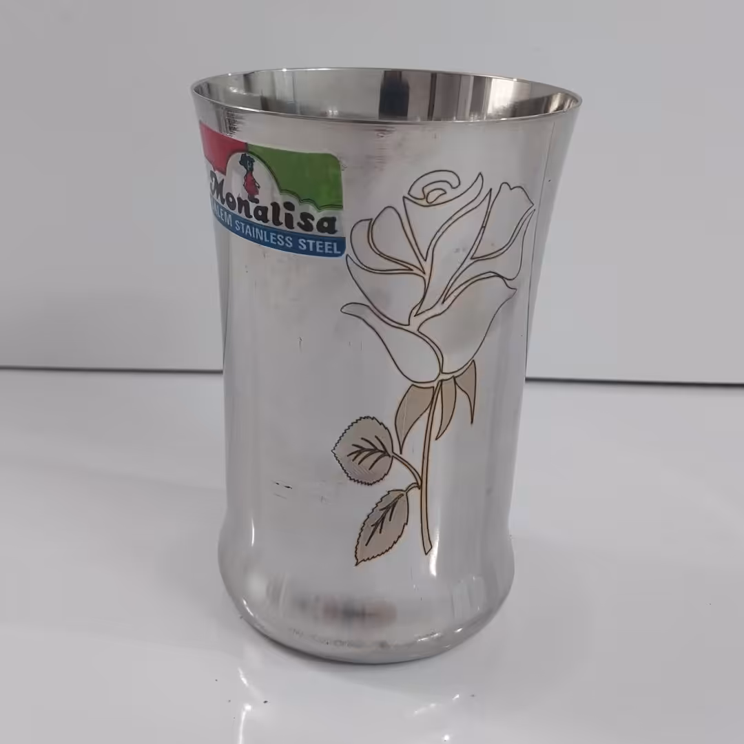 لیوان استیل گل دار