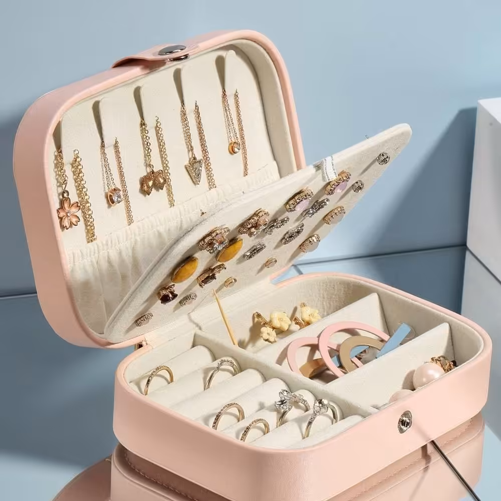 کیف طلا و جواهر مستطیل صورتی