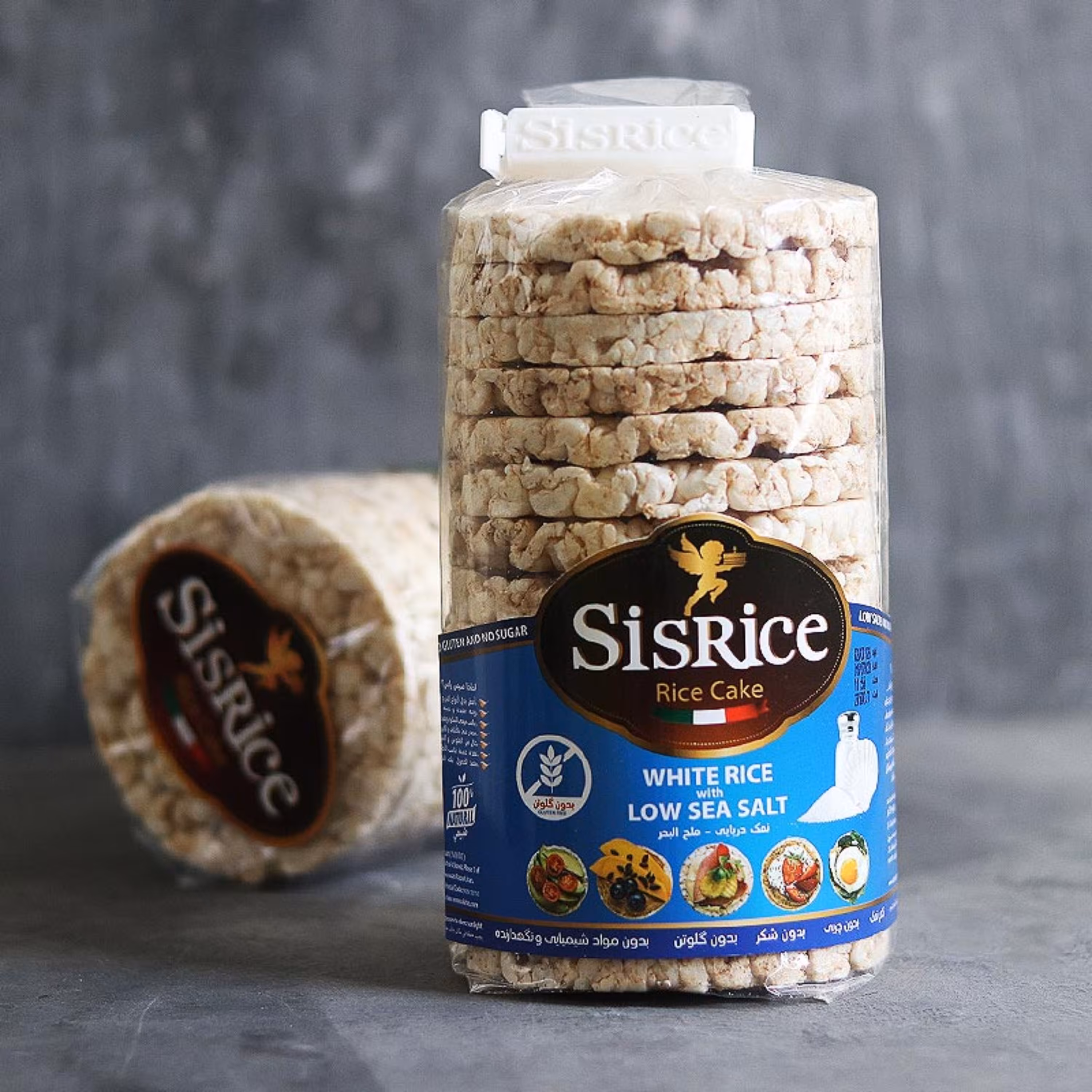 سیس رایس کیک برنجی رژیمی میان وعده رژیمی با طعم نمک دریایی