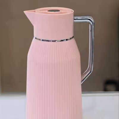 فلاسک یک لیتری اوریو شیشه صورتی (orive)24 ساعت زمان نگهداری آب جوش