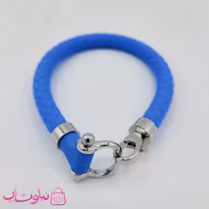 دستبند امگا رابر آبی مردانه زنانه کیفیت مستر