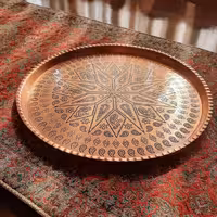 سینی مسی ترمه سایز 8 قطر 32 سانت ضخیم و سنگین انواع کاربرد