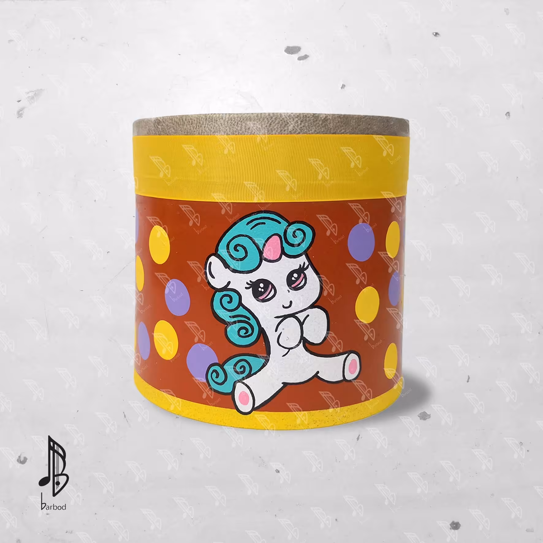 طبلک پلیمری باربد زمینه نارنجی (مادیکورن)