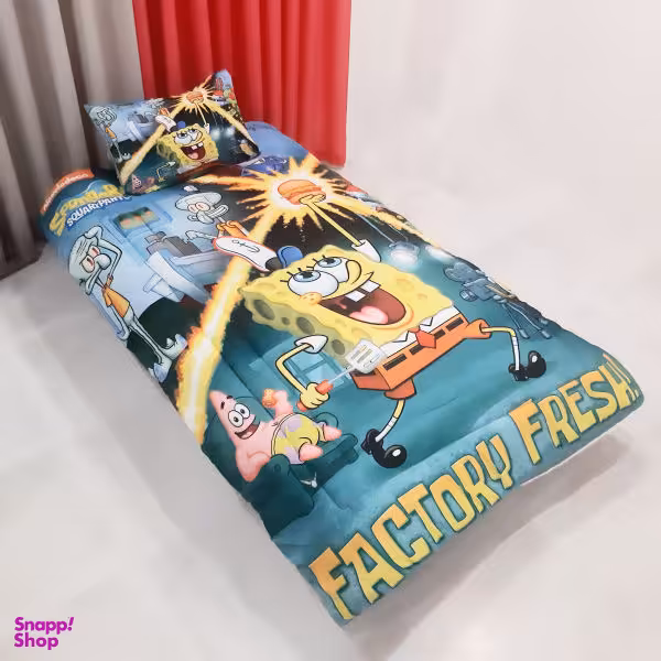 سرویس خواب مدل باب اسفنجی کد 05 یک نفره 3 تکه