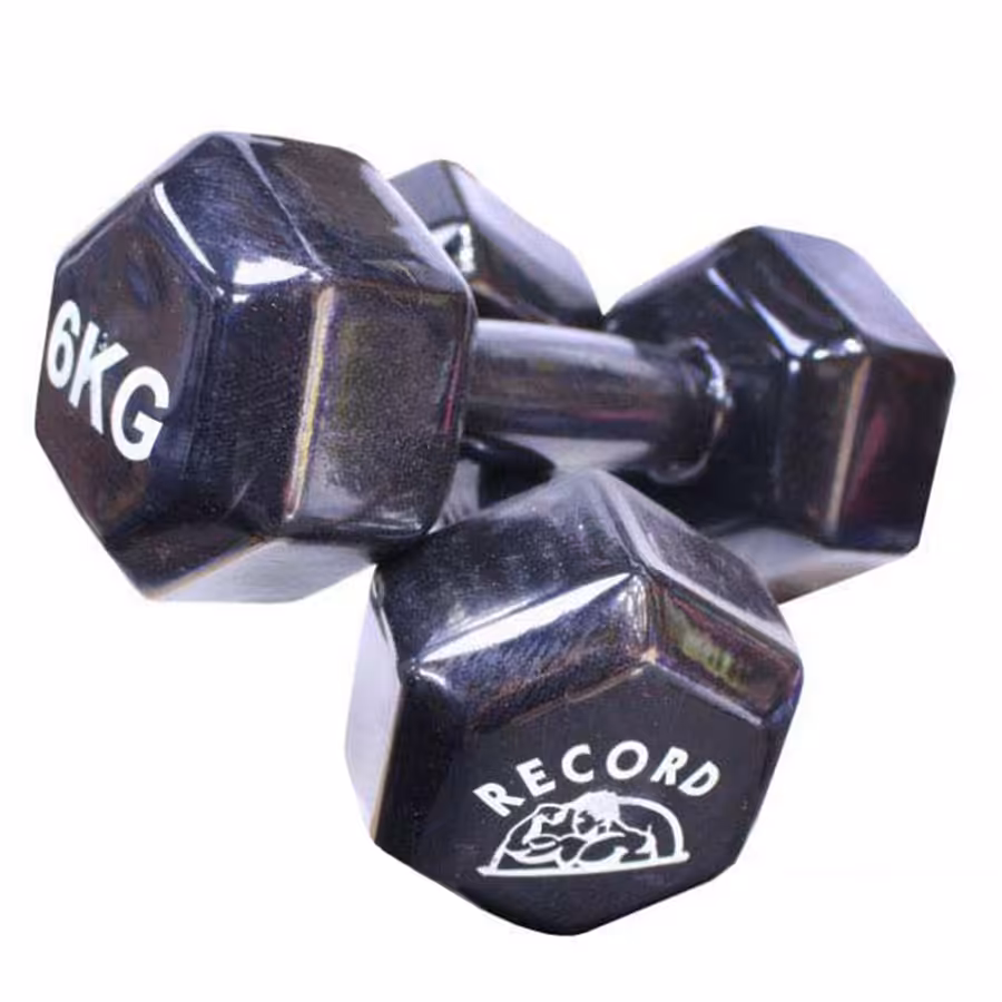 دمبل ایروبیک بانوان روکش‌ دار 6 کیلوگرمی - دو عددی