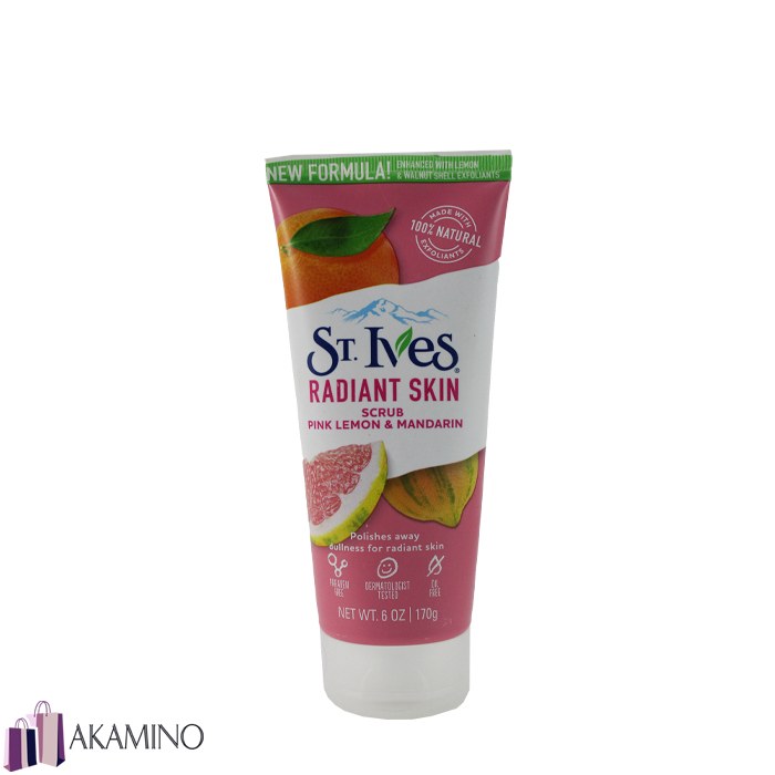 کرم اسکراب St. Ives مدل Radiant Skin پرتقال و لیموی صورتی