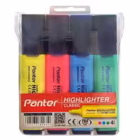 ماژیک هایلایت 4 رنگ پنتر اصل (کیف پلاستیکی) 
