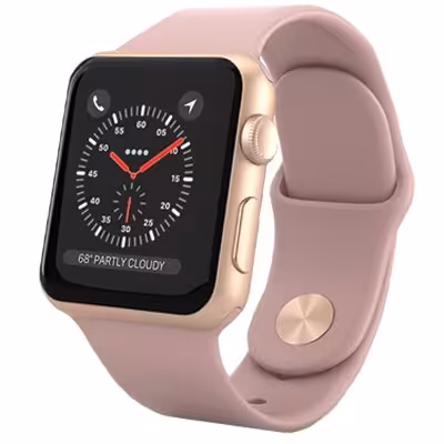 ساعت هوشمند اپل سری 3 مدل 42mm Gold Aluminum Case with Pink Sand Sport Band-MQL22LL/A