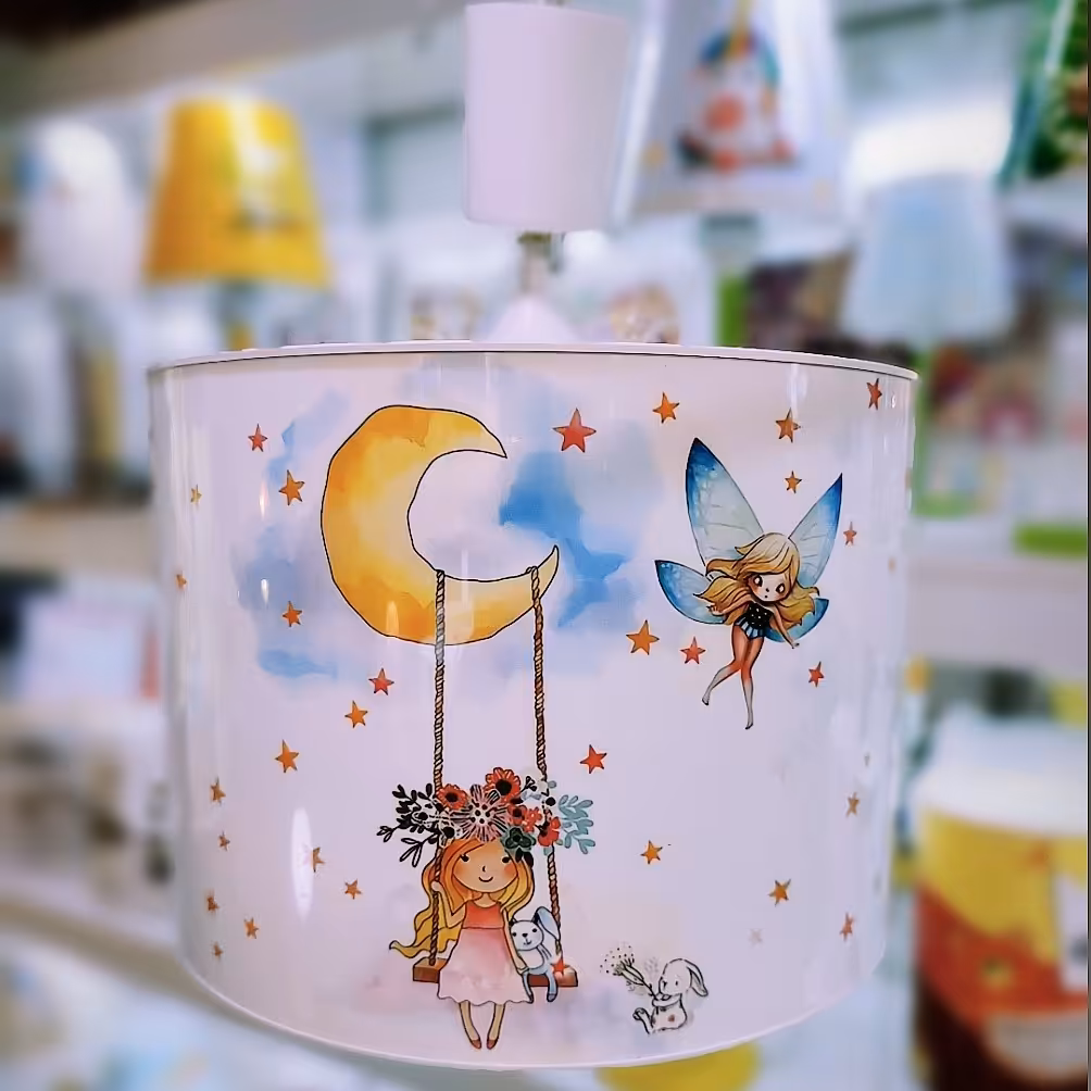 لوستر  کودک و نوجوان طرح دختر تاب سوار