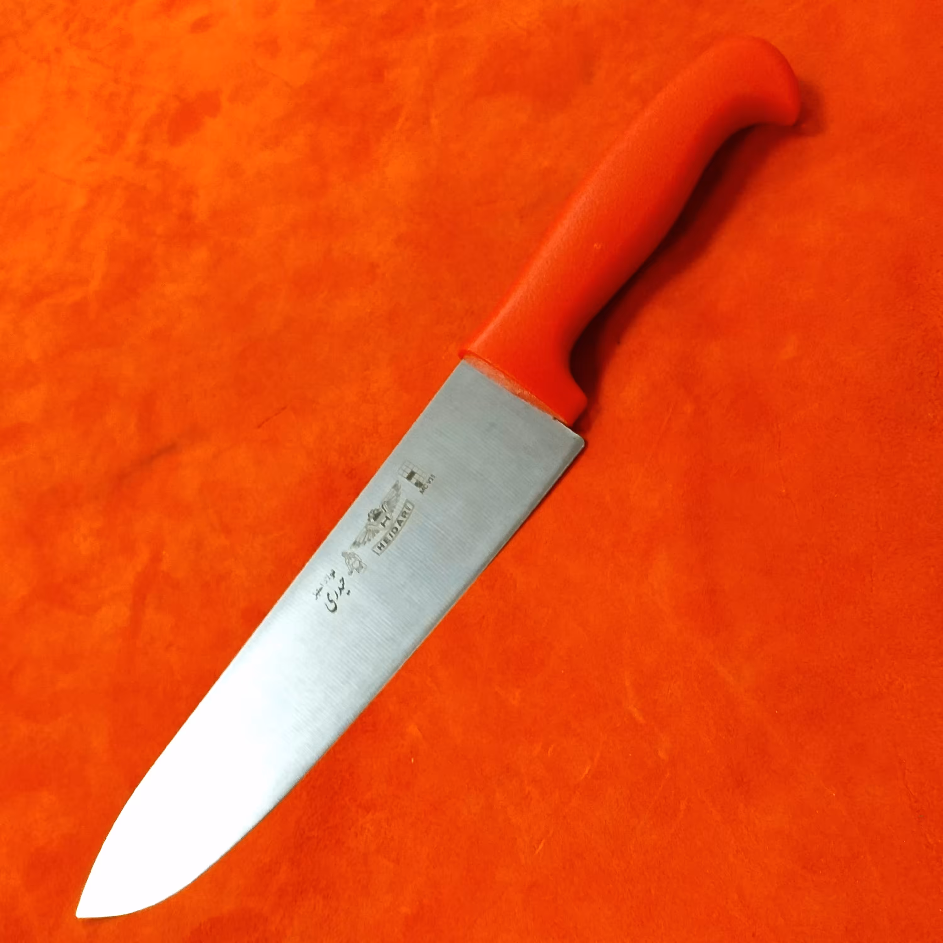 چاقو حیدری زنجان  چاقو سلاخی سایز 8 حیدری استیل فولاد ضدزنگ 420 