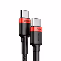 کابل شارژ دو سر Type-C باسئوس مدل CATKLF-Al91 طول 2 متر-مشکی