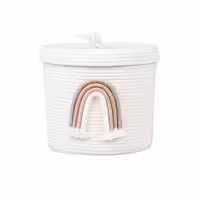 سبد دربدار سوپر لوکس جدید ایسیز اتاق کودک سایز کوچک  طرح رنگین کمان    Isiz