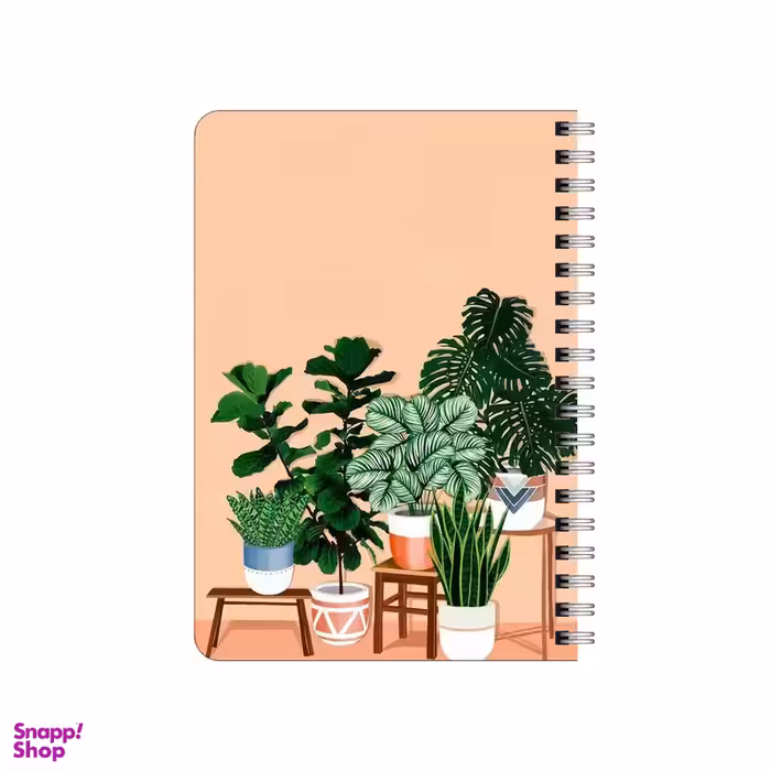 دفترچه یادداشت ۸۰ برگ بامبیلیپ مدل گوشه پر گل و گیاه کد 9152653