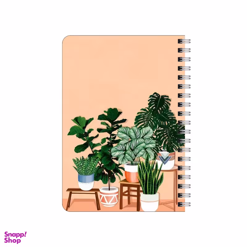 دفترچه یادداشت ۸۰ برگ بامبیلیپ مدل گوشه پر گل و گیاه کد 9152653