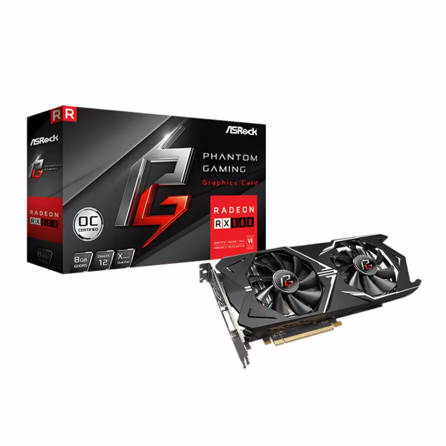 کارت گرافیک ازراک Phantom Gaming X RX580 8G OC