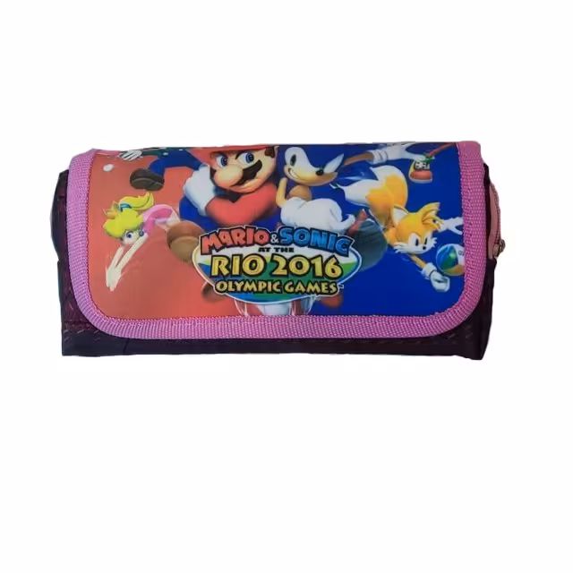 جامدادی دوزیپ چسبی پارچه ای مدل سونیک کودکانه