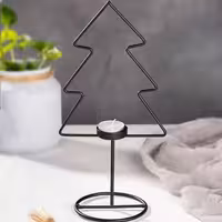 جا شمعی فلزی طرح‌ کاج