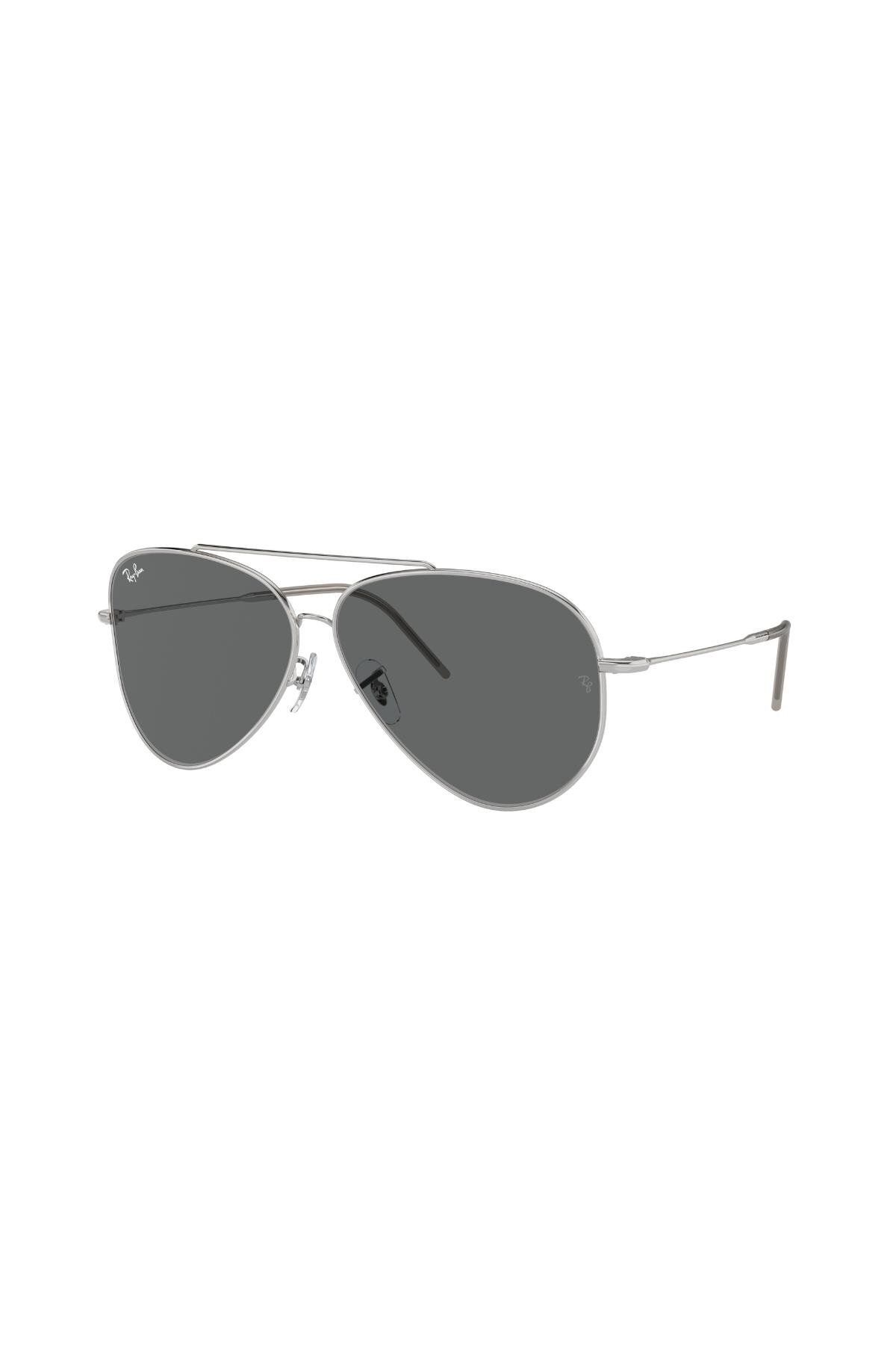 عینک آفتابی نقره‌ای مردانه و زنانه 0101 003 GR 59 معکوس Ray-Ban