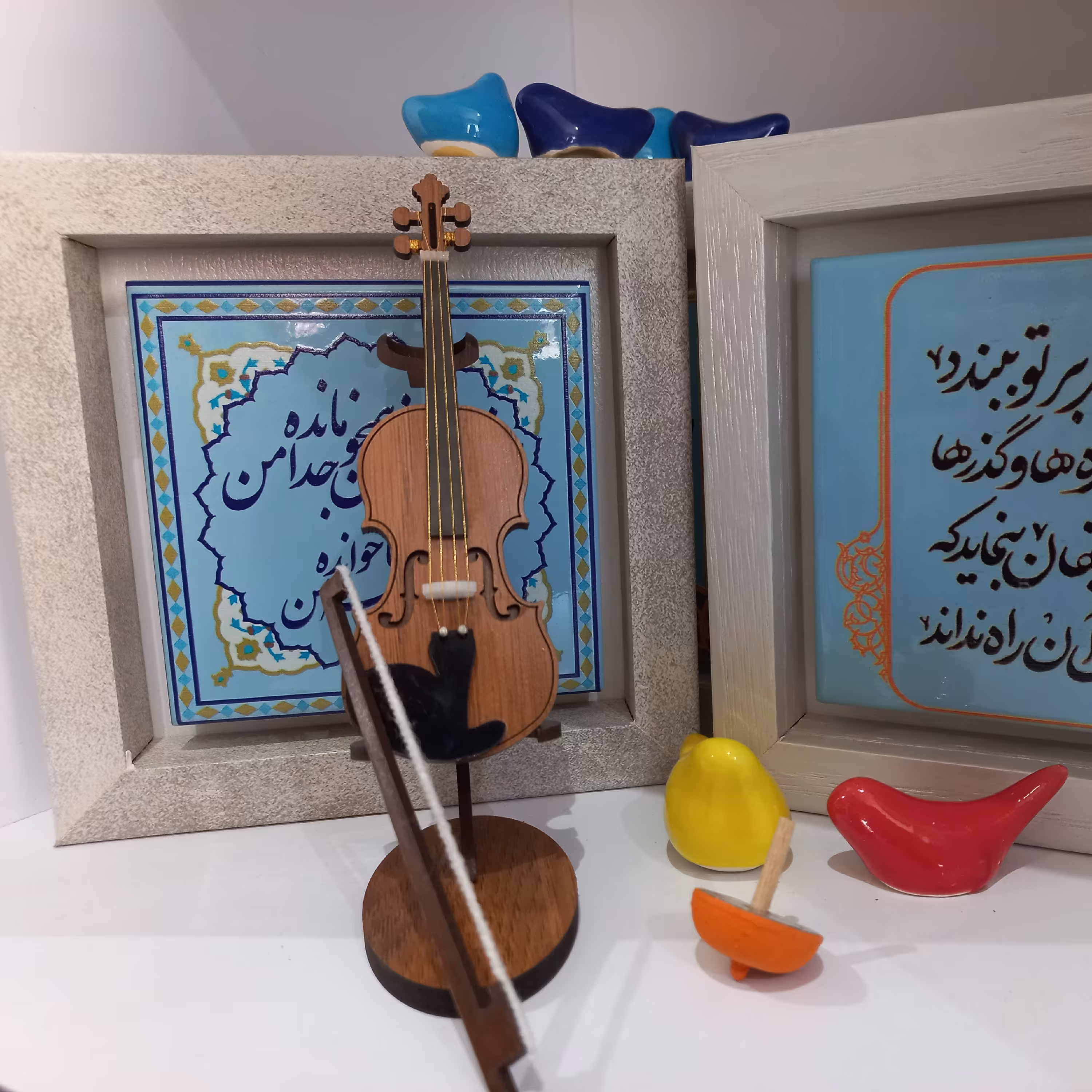 ماکت مینیاتوری چوبی سازهای موسیقی 