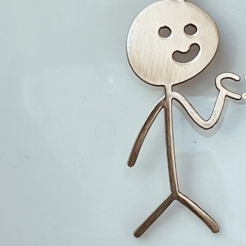 گردنبند آدمک استیل ورنگثابت