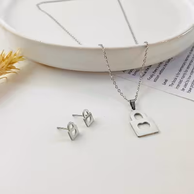 نیم ست استیل طرح قفل