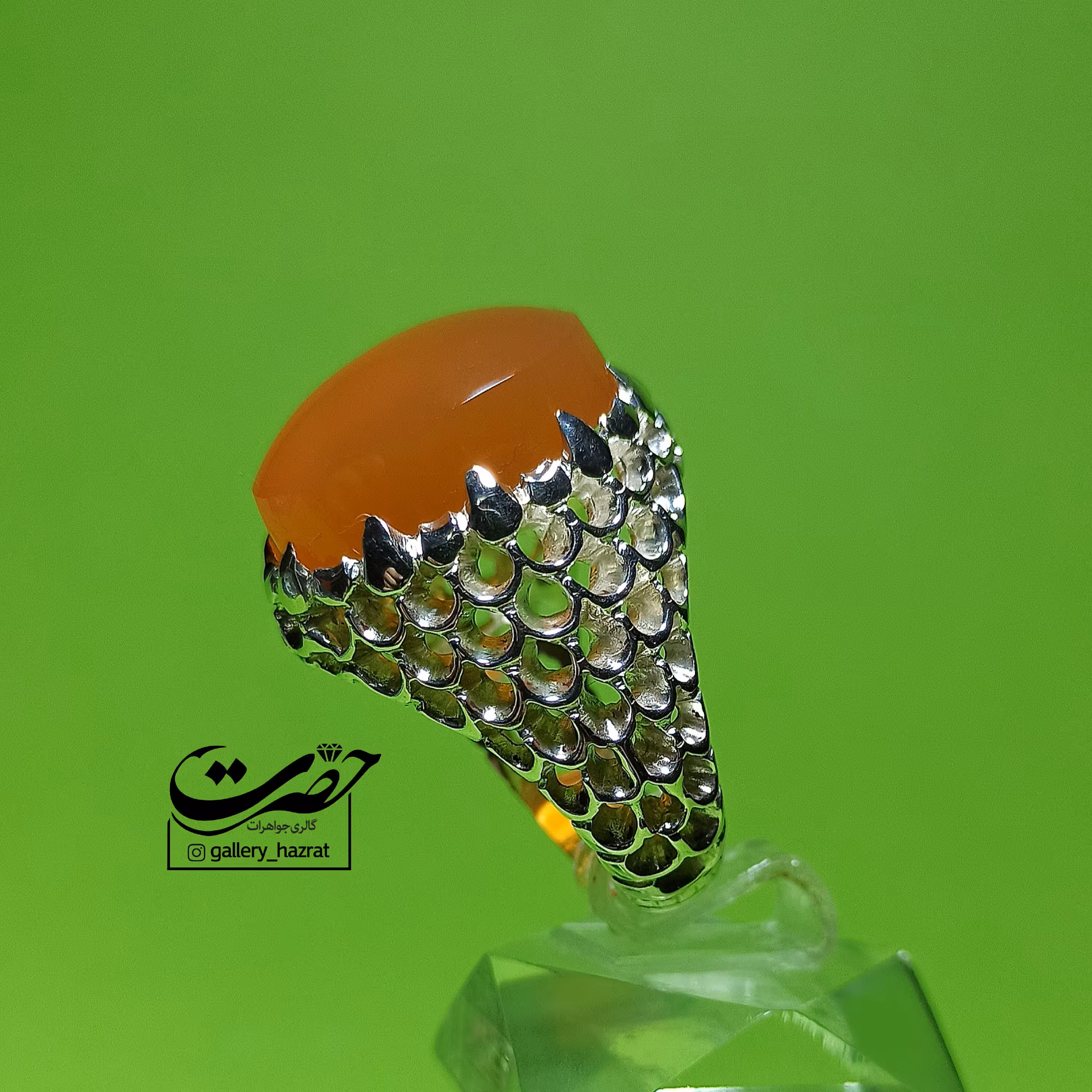 عقیق یمنی پرتقالی اعلا