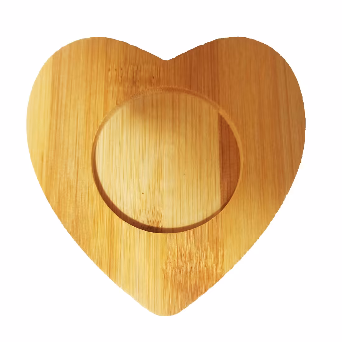 زیر لیوانی زیرفنجانی بامبو  1 عددی مدل Heart کد Gw52001005