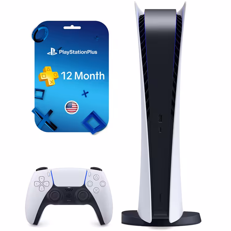 پلی استیشن 5 دیجیتال به همراه اشتراک 12 ماهه پلاس Essential