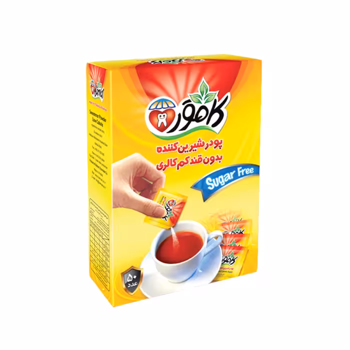 (پک 4عددی) شکر ساشه ای  رژیمی و بدون قند 50 عددی کامور  