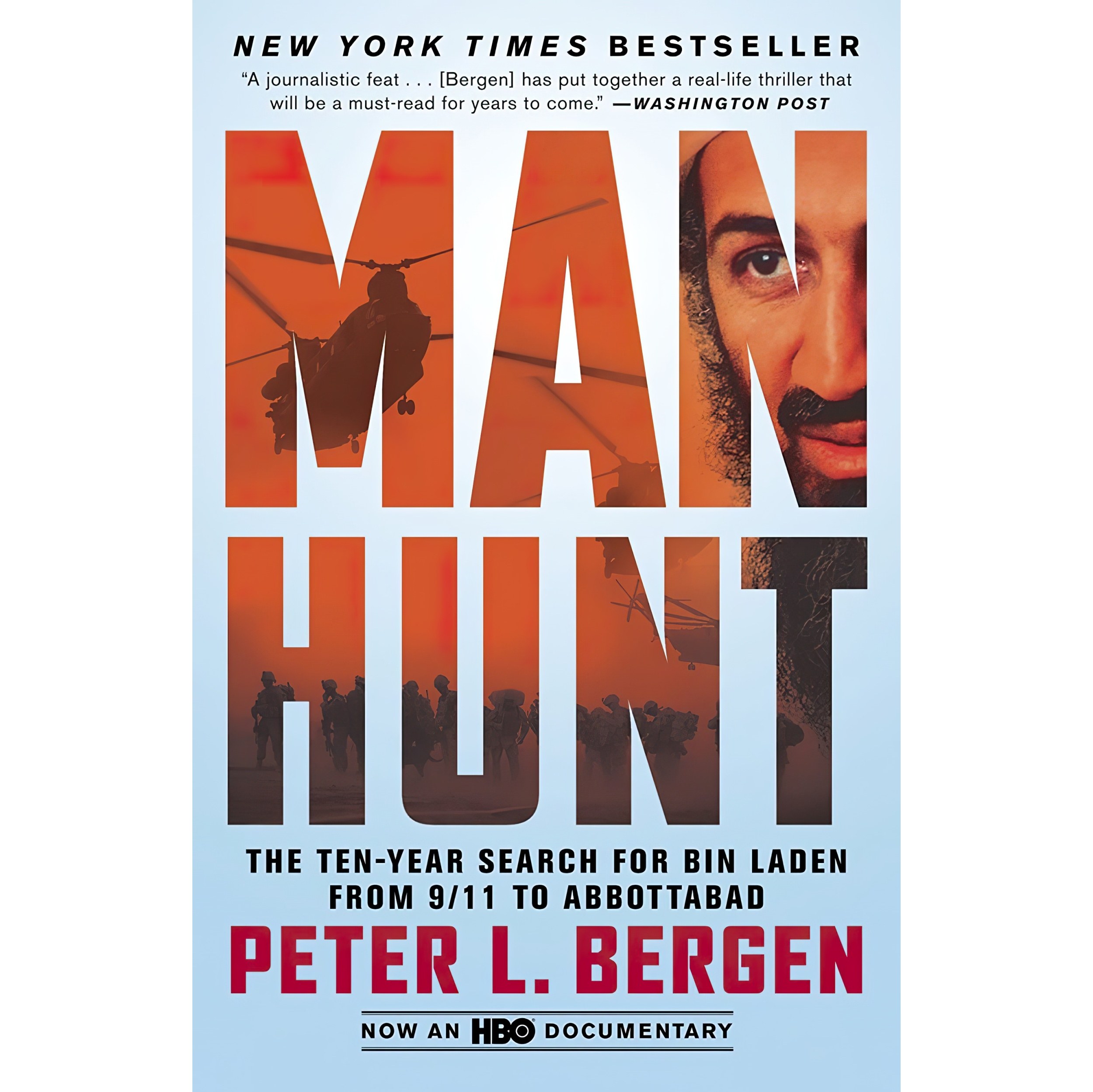 کتاب زبان اصلی Manhunt اثر Peter L Bergen انتشارات Crown