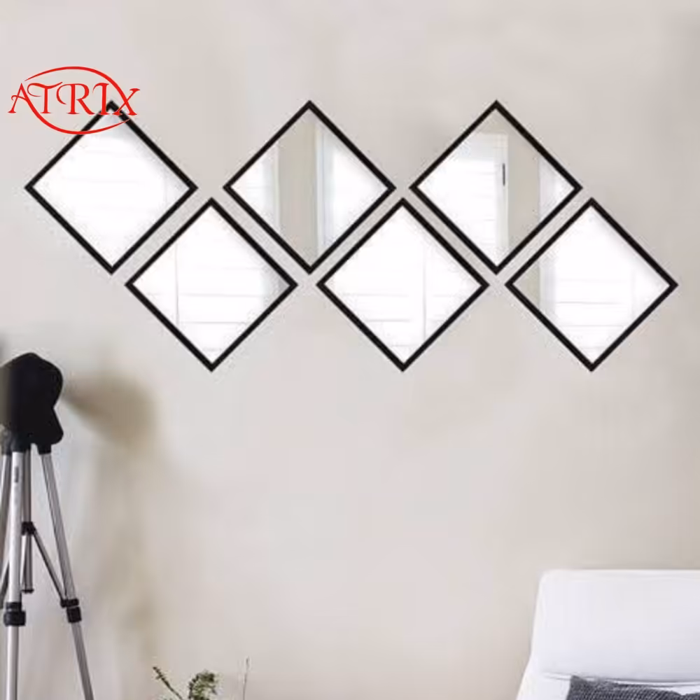 آینه آتریکس مدل مربع 6 عددی دارای قلاب آویز کد MD360