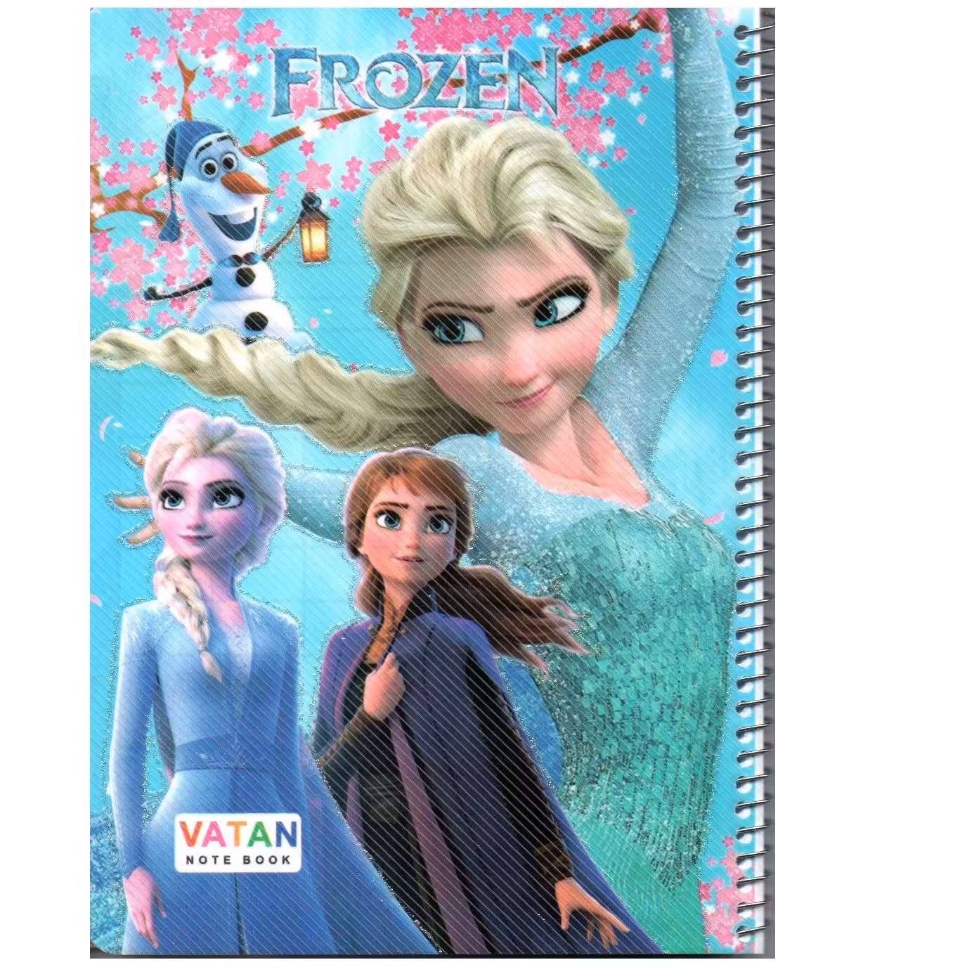 دفتر 50 برگ خطی طلقی فانتزی یووی اکلیل تک سیم اعلا تک سلفون  7