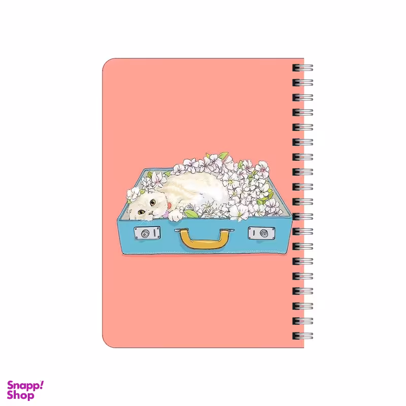 دفترچه یادداشت بامبیلیپ مدل چوبی طرح گربه و چمدان کد 7149256