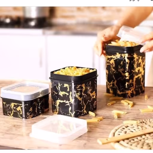 بانکه مربع طرح ماربل ست سه عددی  جنس پلاستیک درجه یک