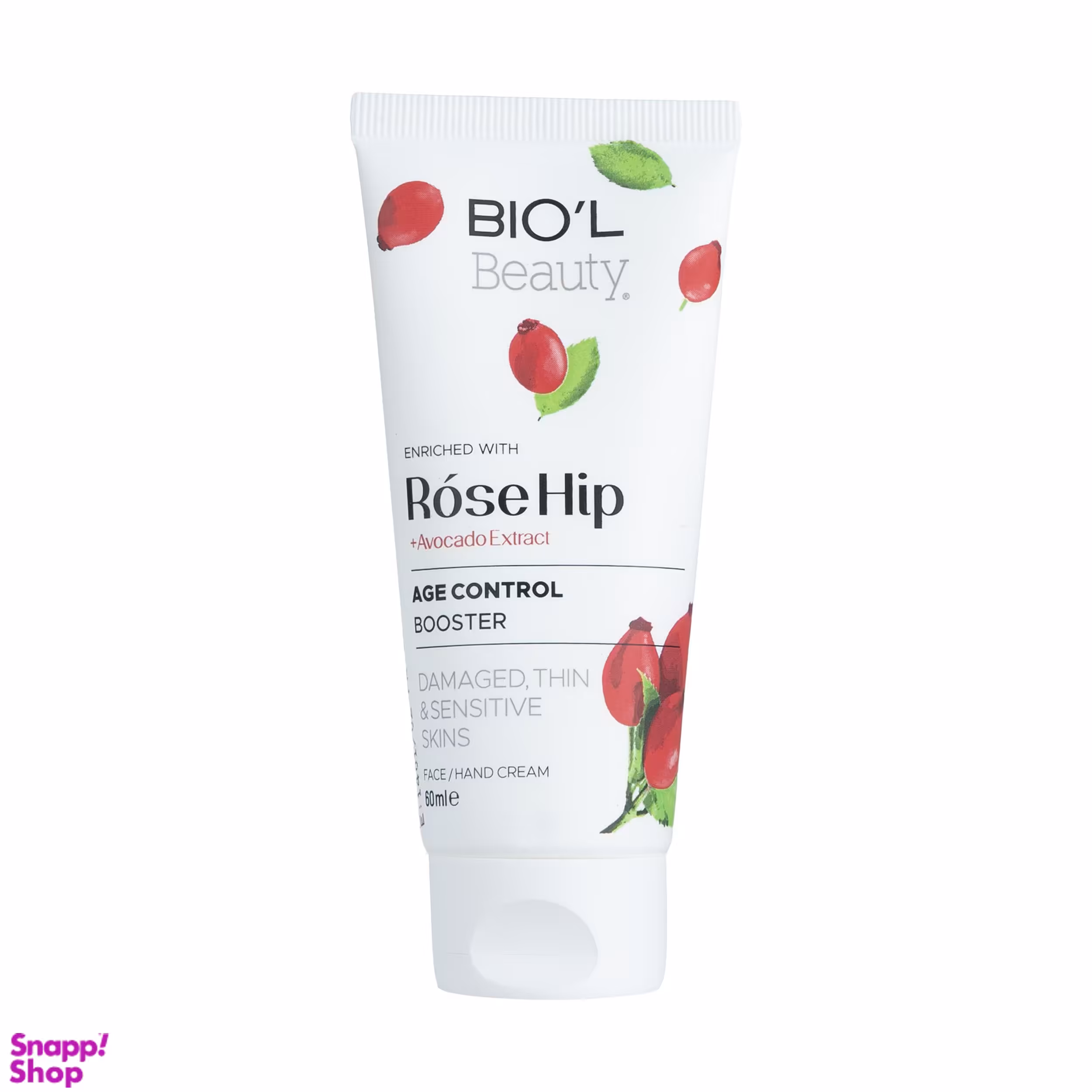 کرم مرطوب کننده دست و صورت بیول (Biol) مدل Rose Hip حجم 60 میلی‌ لیتر