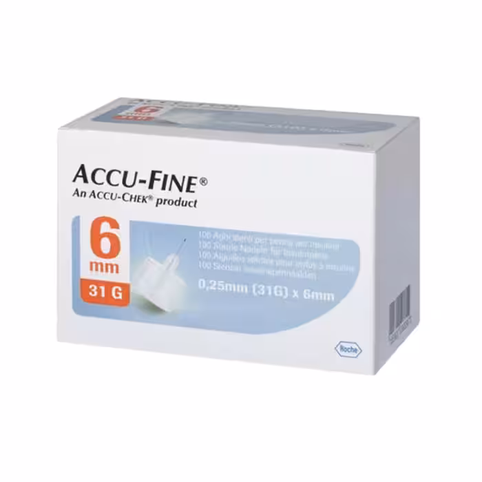 سر سوزن تزریق انسولین آکیو فاین سایز Accu-Fine 6mm