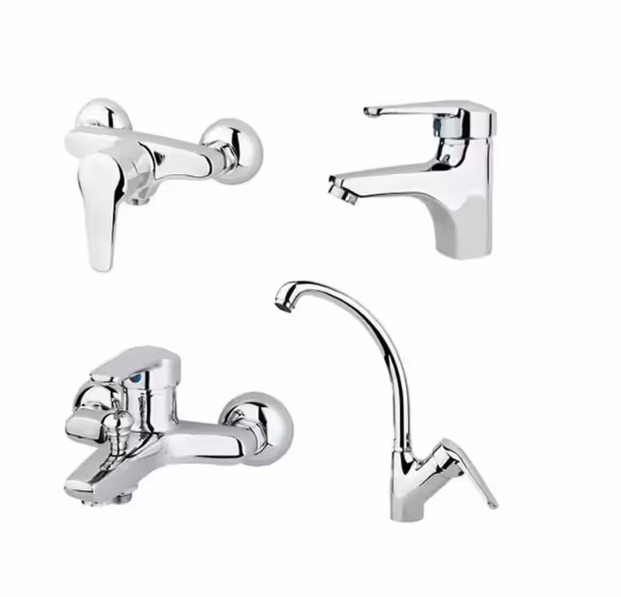 ست 4 تکه شیرآلات راسان مدل پارمیس