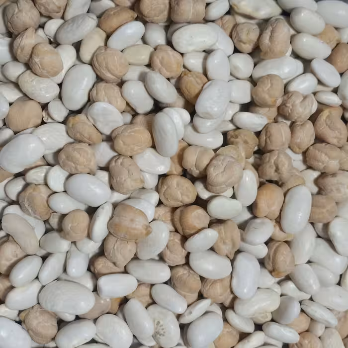 نخود آبگوشتی و لوبیاسفید مخلوط یک کیلوگرم