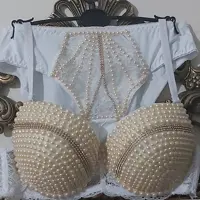 سوتین اسفنجی مروارید دوزی شده