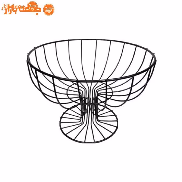 سبد میوه فلزی گرد پایه دار