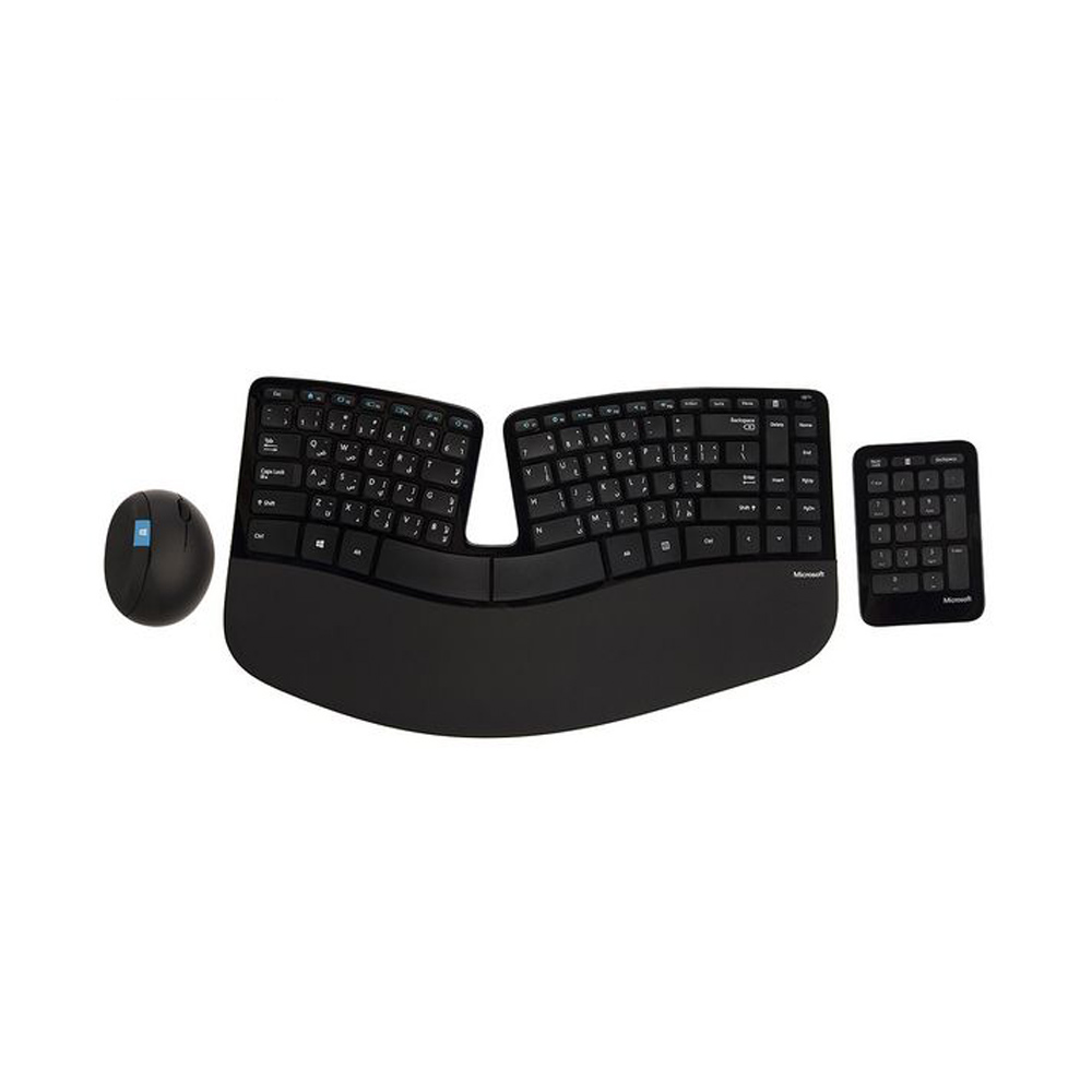 موس و کیبورد بی سیم مایکروسافت مدل Sculpt Ergonomic