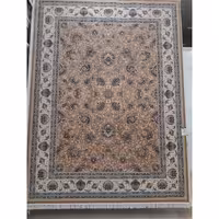 فرش ماشینی 1200 شانه اصل تراکم 3600 طرح دلارام زمینه بژ 12 متری جنس اکرولیک