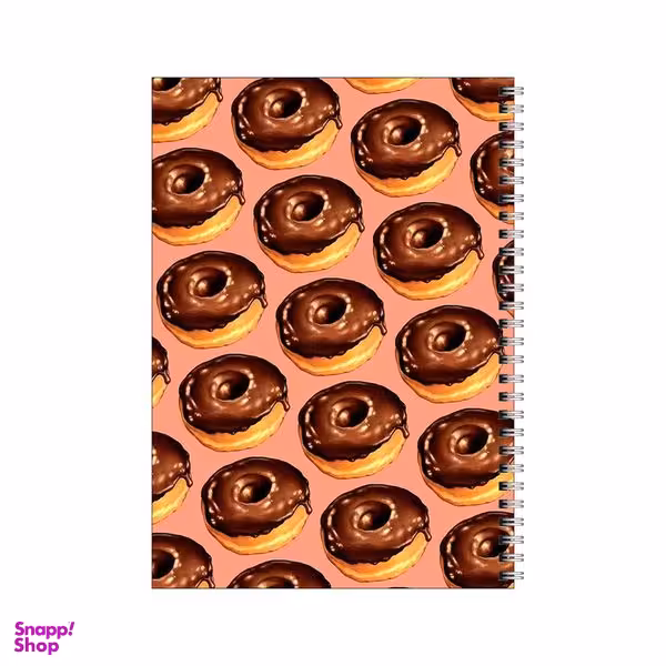 دفتر مشق 100 برگ بامبیلیپ طرح پترن دونات شکلاتی کد 9044290