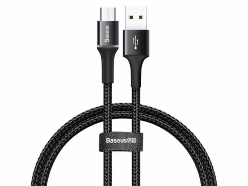 کابل شارژ سریع و انتقال داده میکرو یو اس بی بیسوس Baseus Halo Micro USB Cable 0.5m