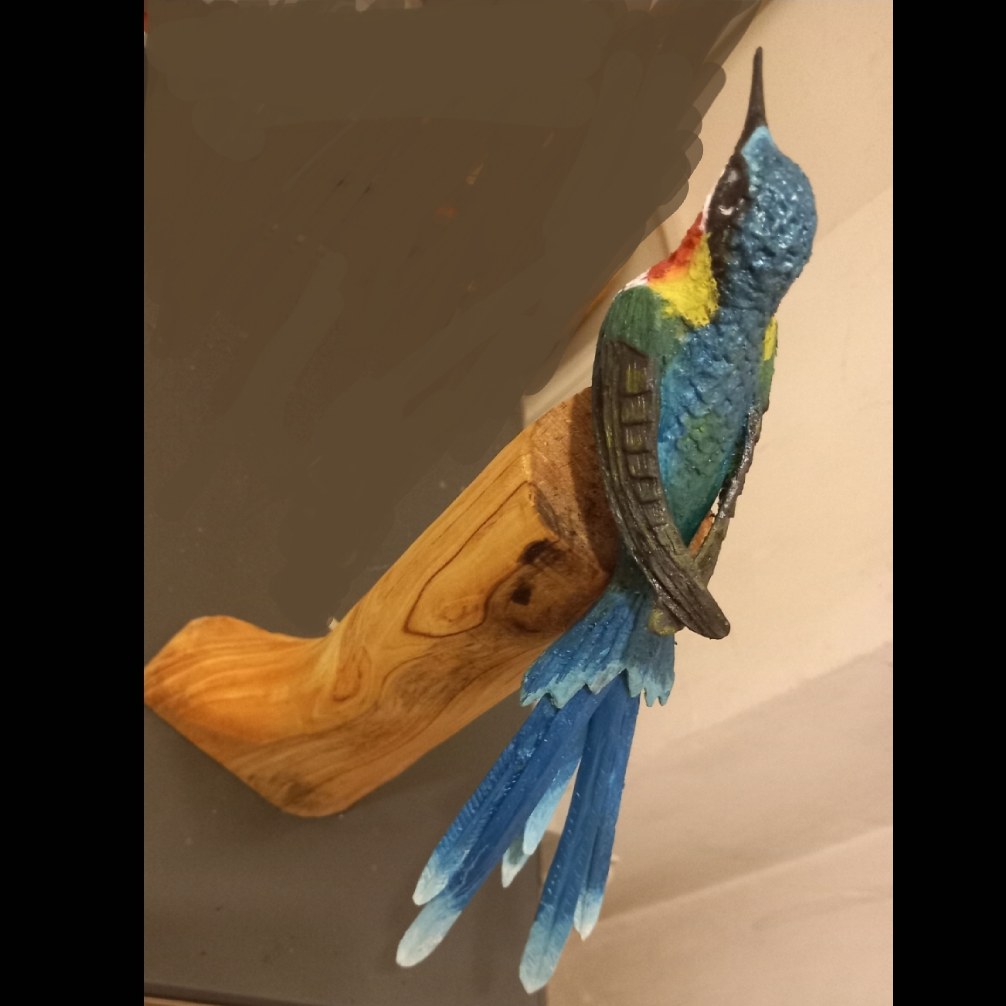 مجسمه چوبی مرغ مگس