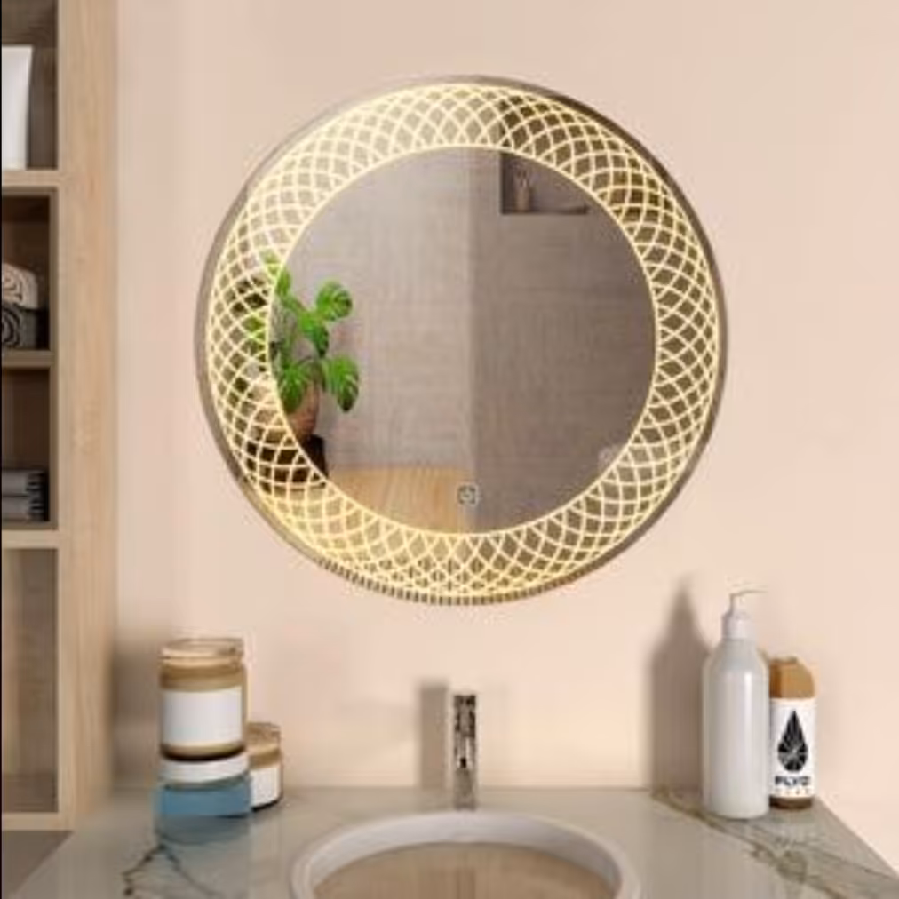 آینه لمسی، با نور آفتابی، مناسب روشویی و آرایشگاه‌ها و دیگر دکوراسیون 