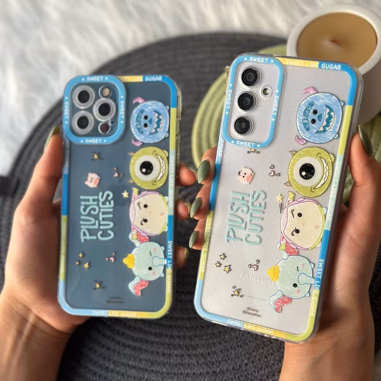 قاب گوشی سامسونگ و آیفون مدل خانواده دیزنی ژله ای شفاف رنگ ثابت