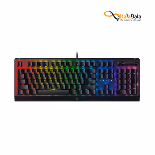 خرید کیبورد گیمینگ با‌ سیم ریزر مدل BlackWidow V3 • سوئیچ زرد